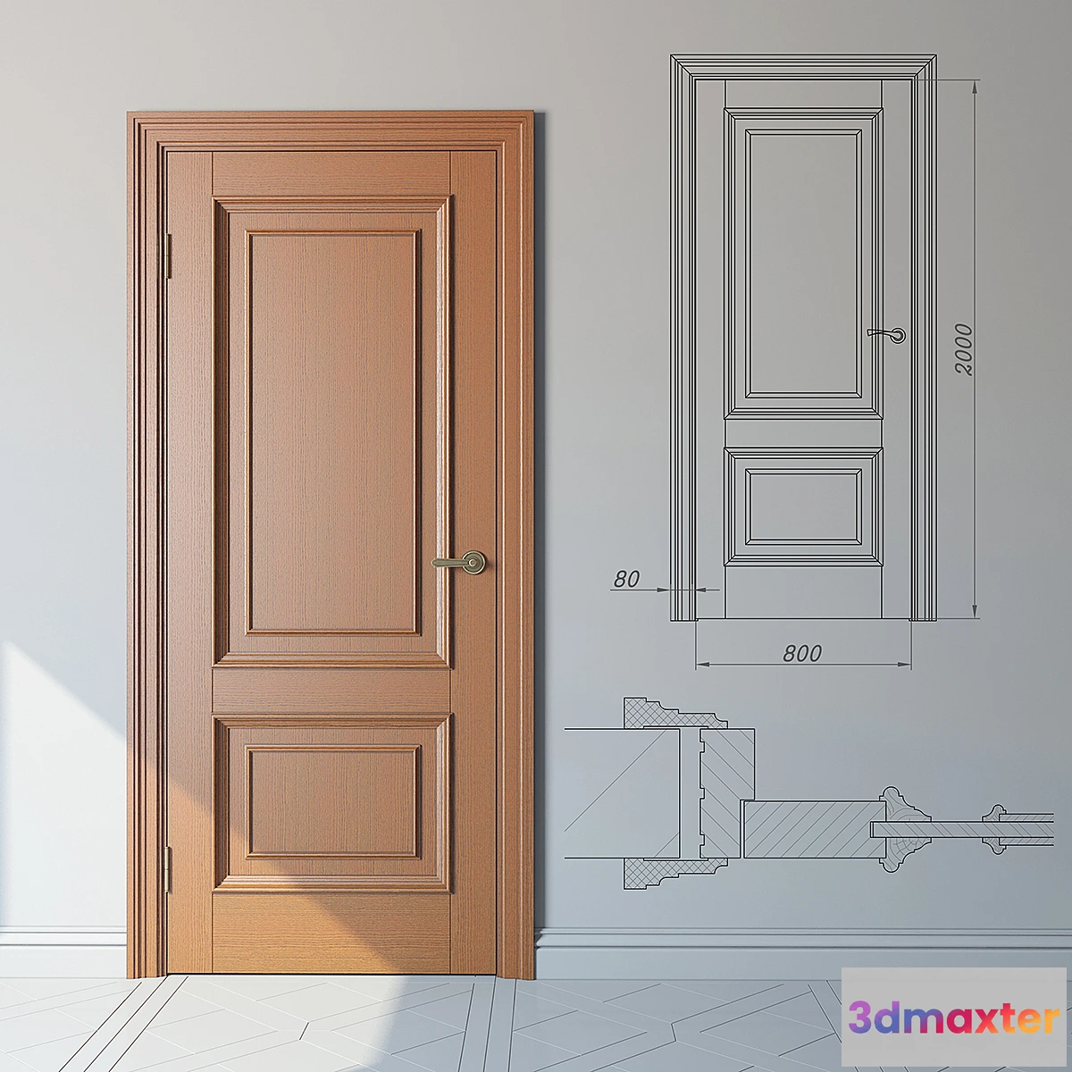 636105 - Classical door of oak standard range