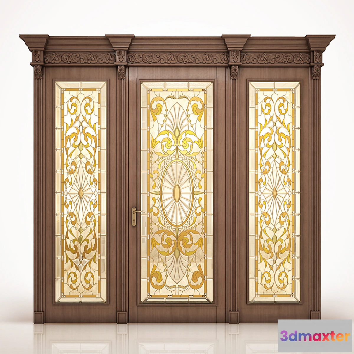 647657 - Door with stained-glass window classic