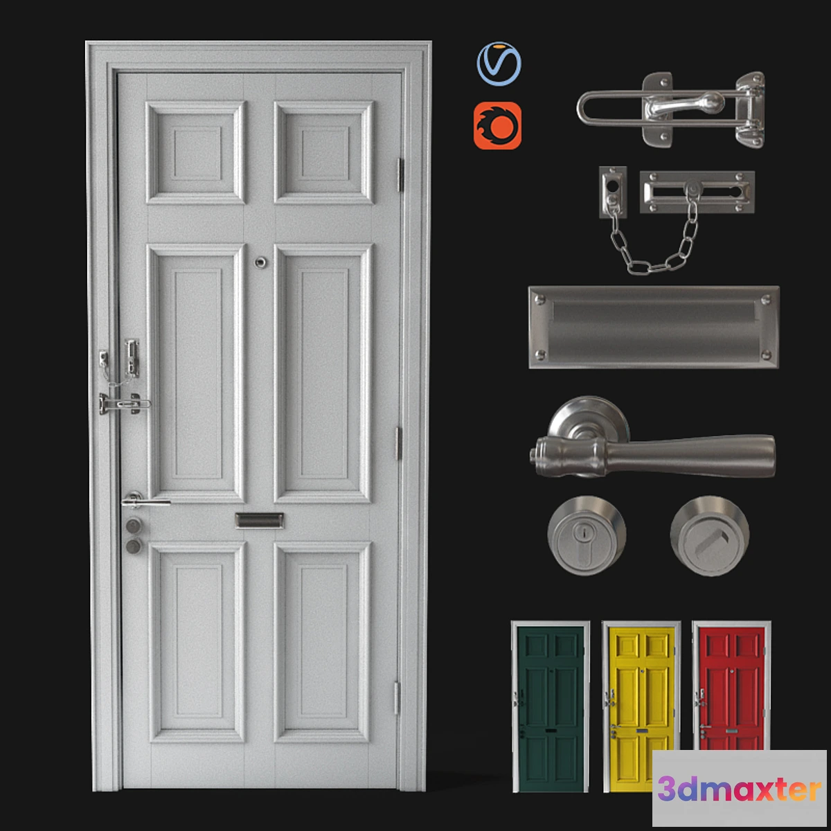 647663 - Front door _ door chain _ door lock