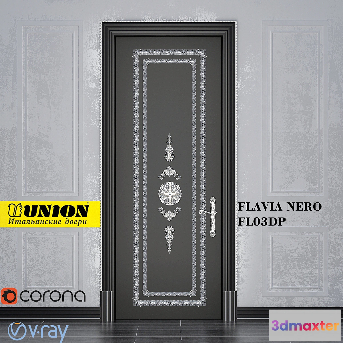 649439 - The door FLAVIA FL03DP Nero