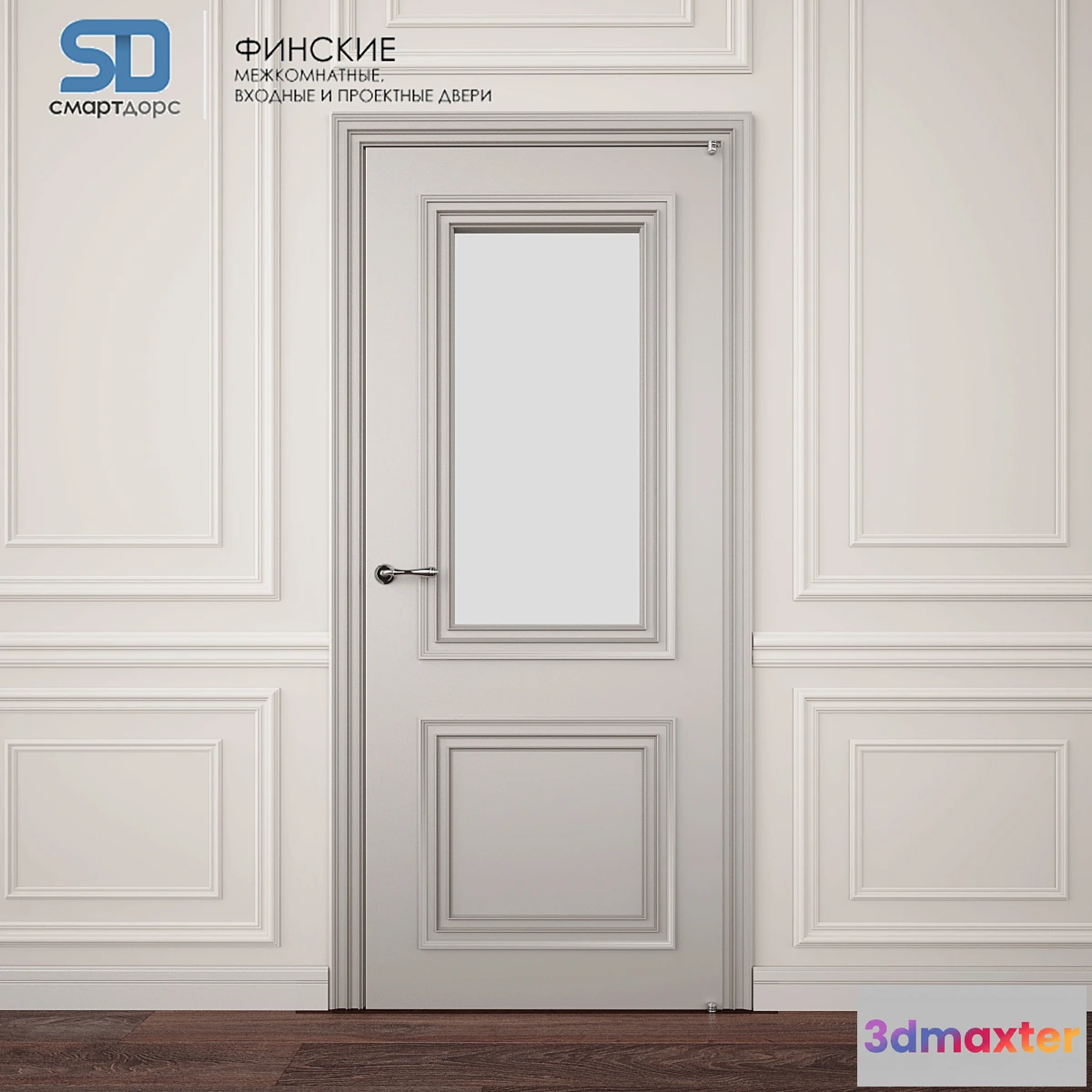 651633 - Finnish doors (with glass) with wall decor