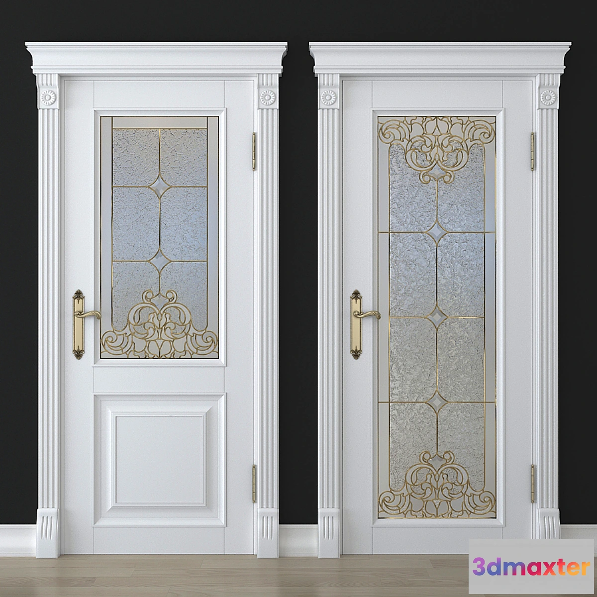 664463 - A door with a stained-glass window - No.2