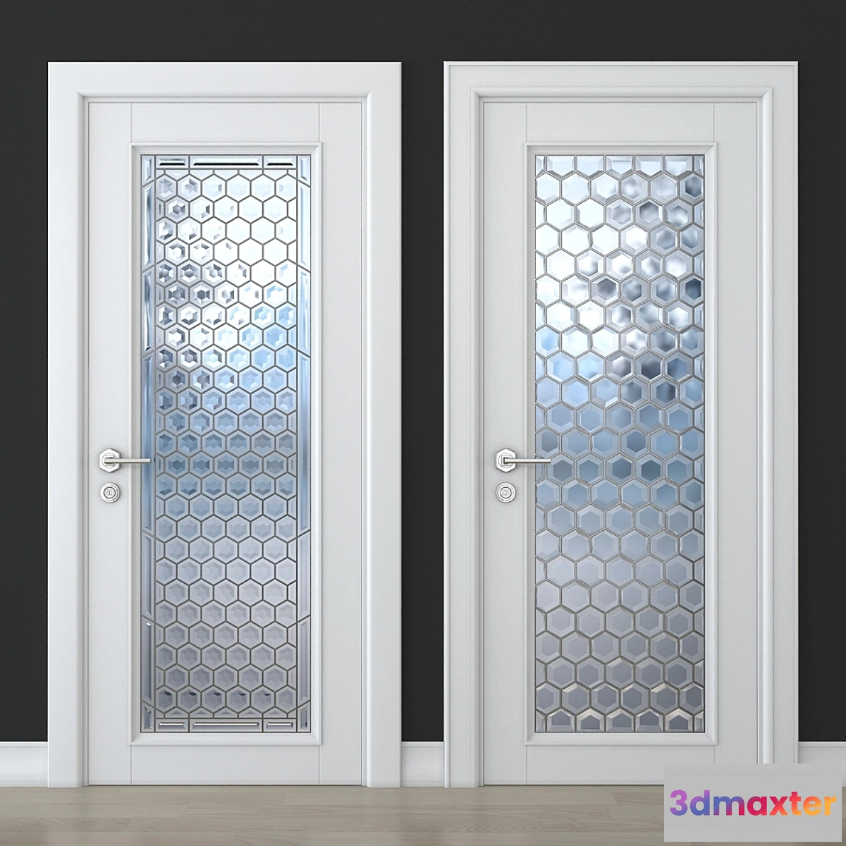 664467 - A door with a stained-glass window - No.3