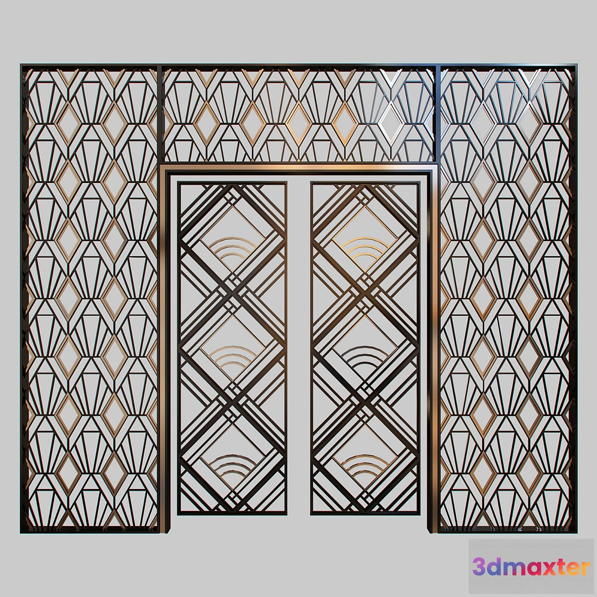 668625 - Wrought iron grille at the front door