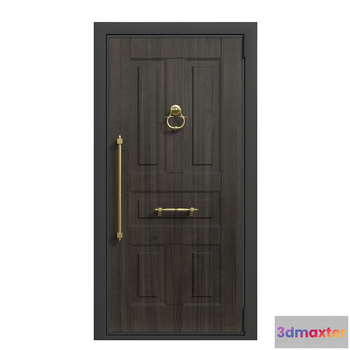 668979 - Front door with a hammer and a decorative handle