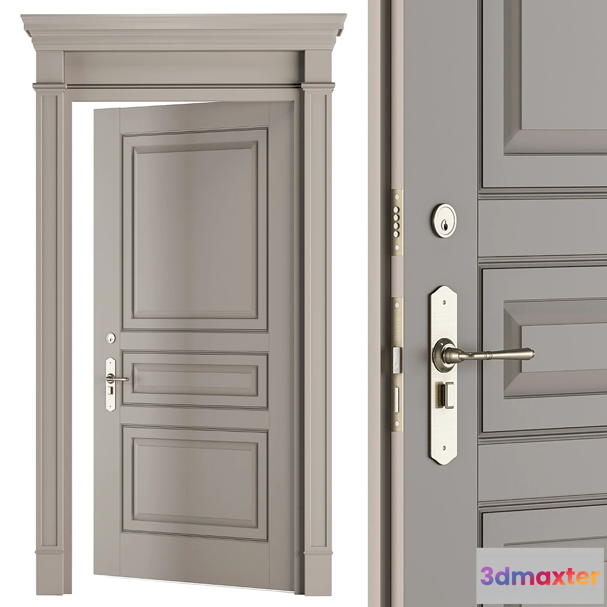 705512 - Cream Front Classic Door - Set 35