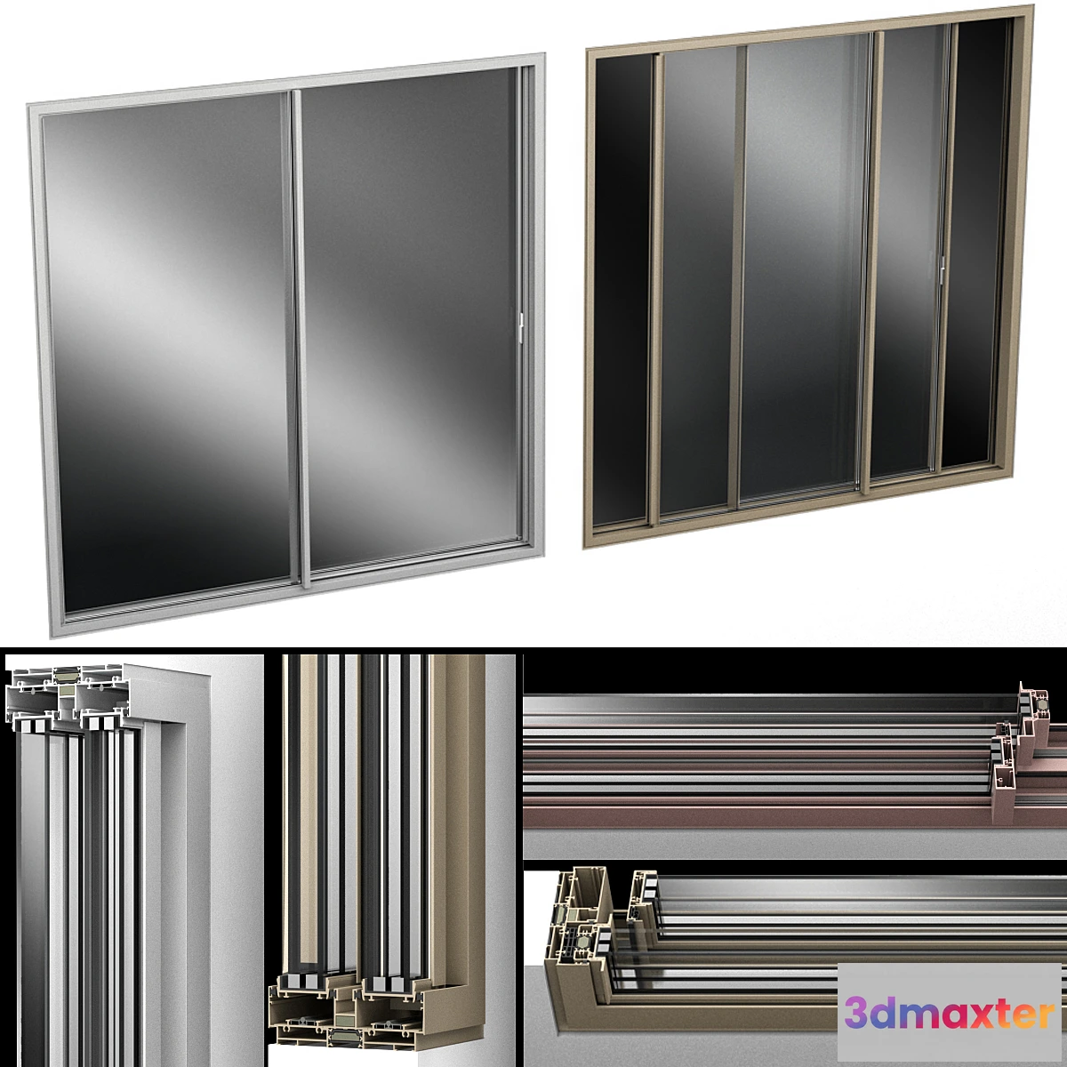 705522 - Sliding Stained Glass Aluminum doors