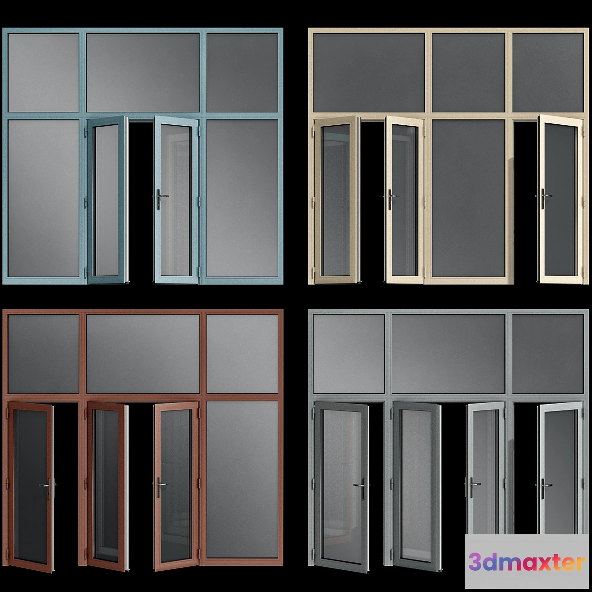 705562 - Stained aluminum doors