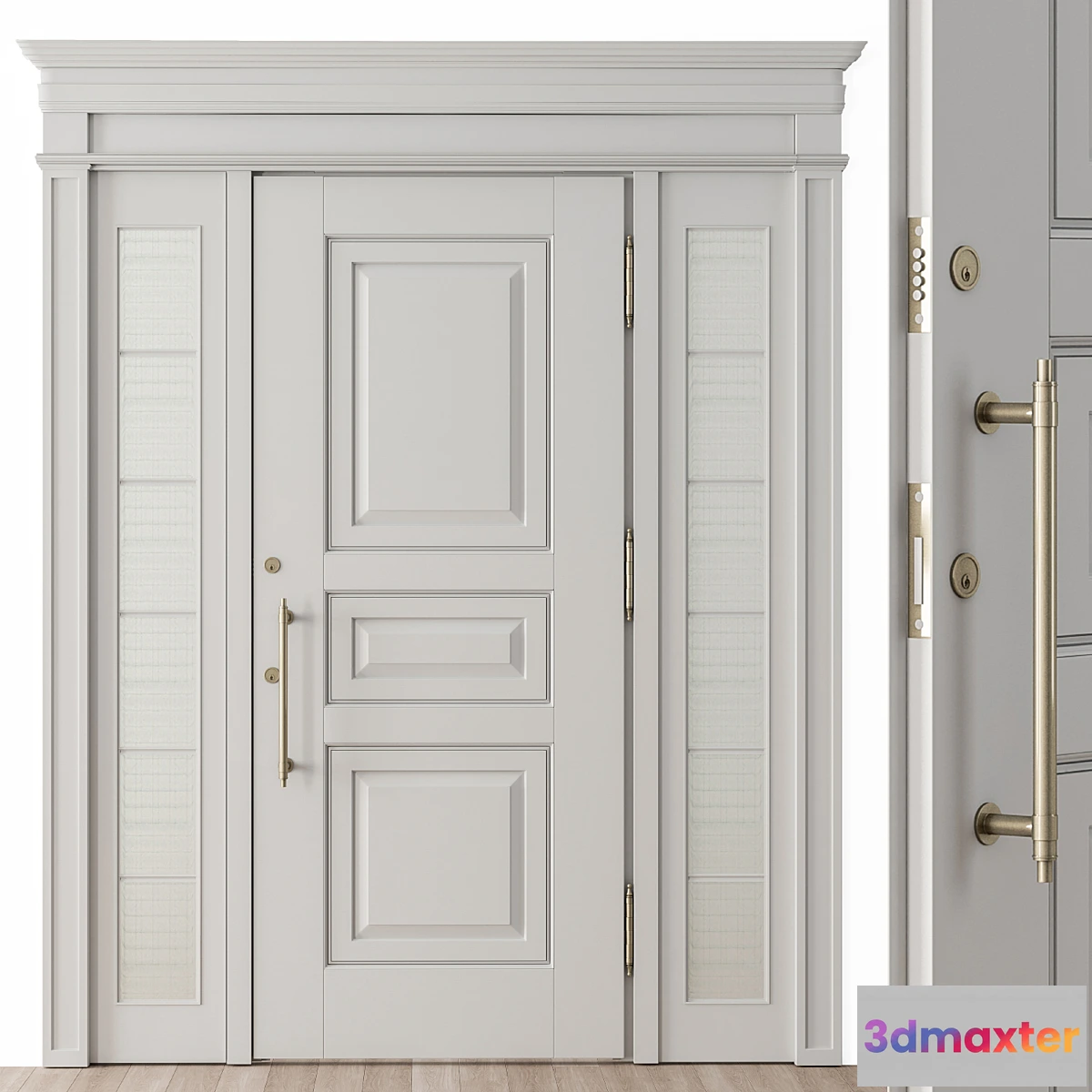 754597 - White and Glass Classic Front Door - Set 38 - No.2