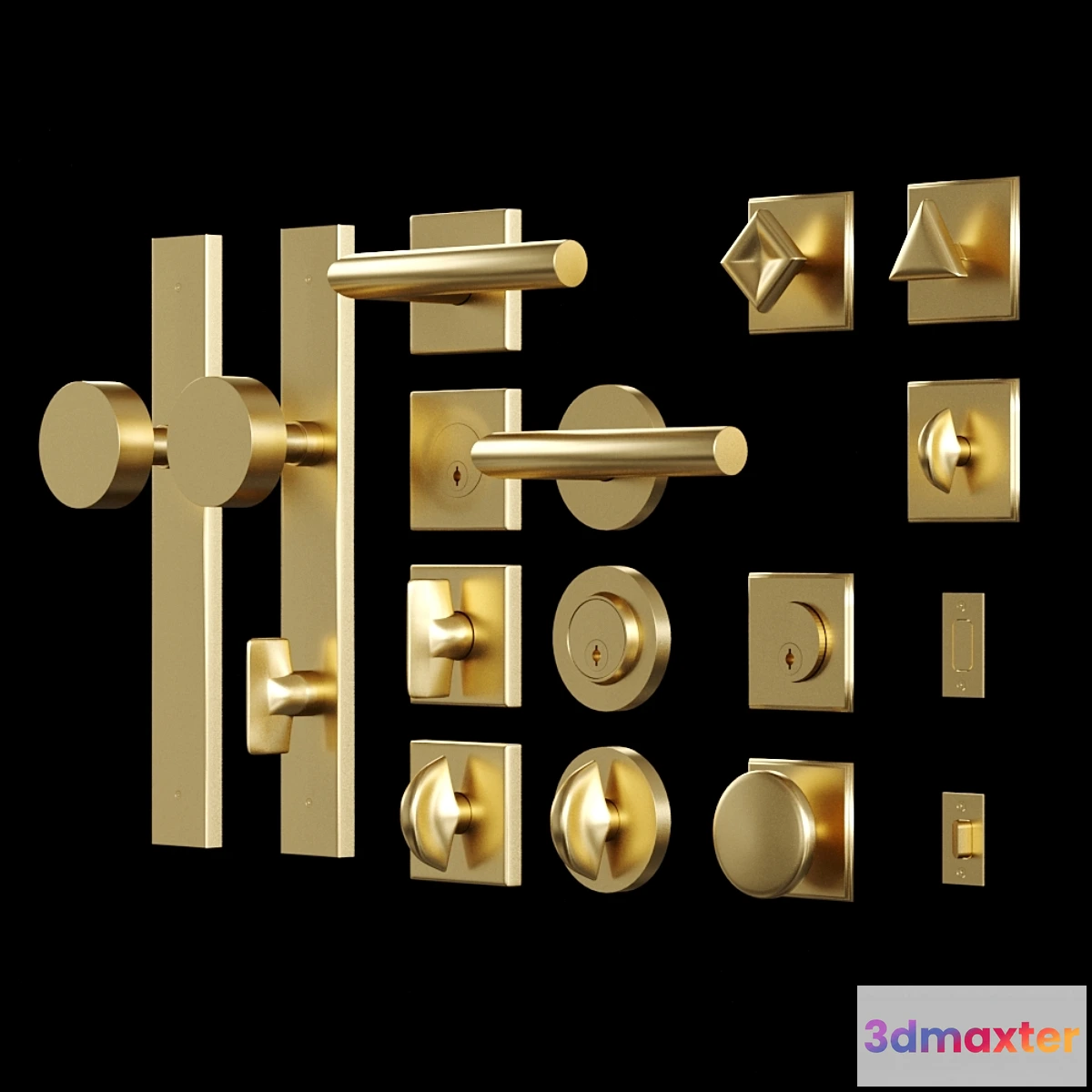 754605 - Door handle set 02 by School House