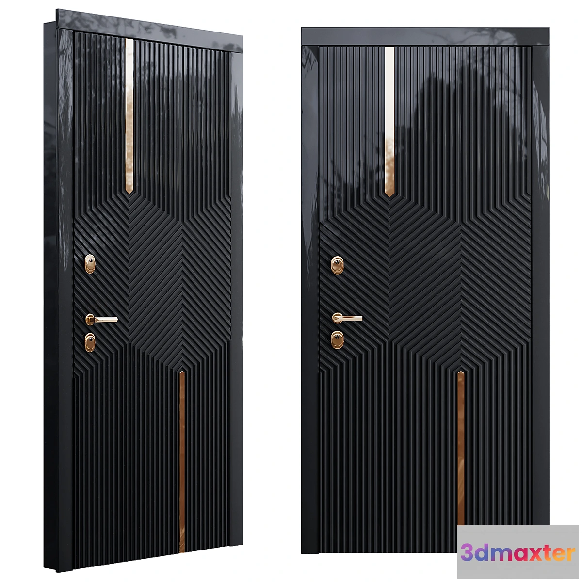 754639 - Art deco black front door - No.2