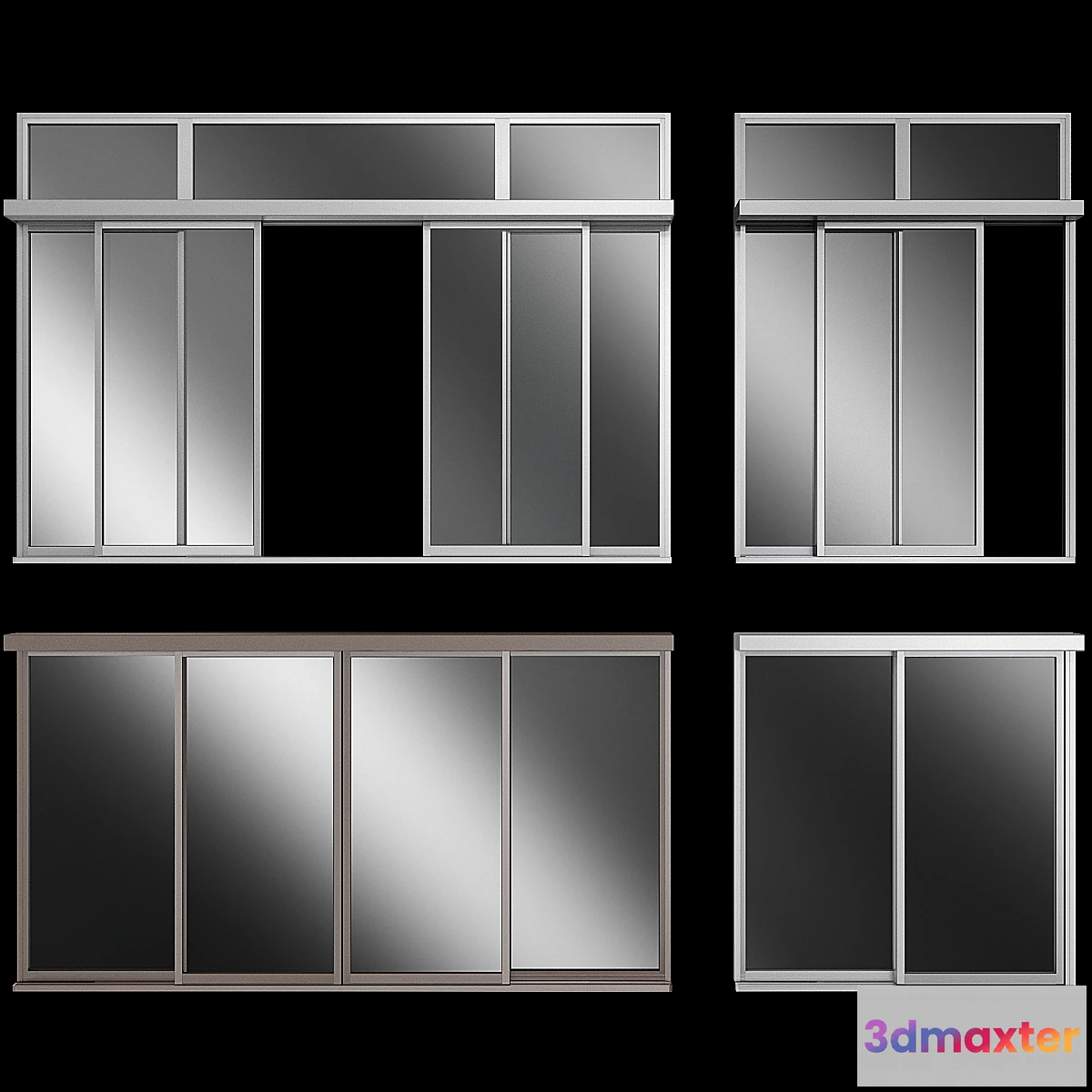 754747 - Sliding Stained Glass Aluminum doors - No.4