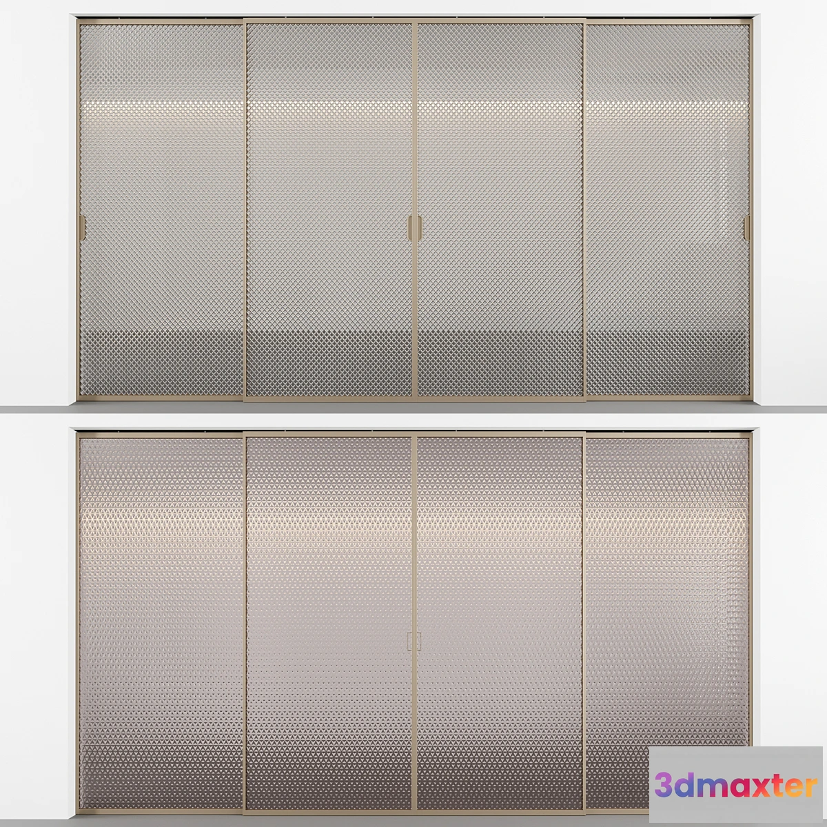 755057 - Sliding doors with embossed glass No. 3