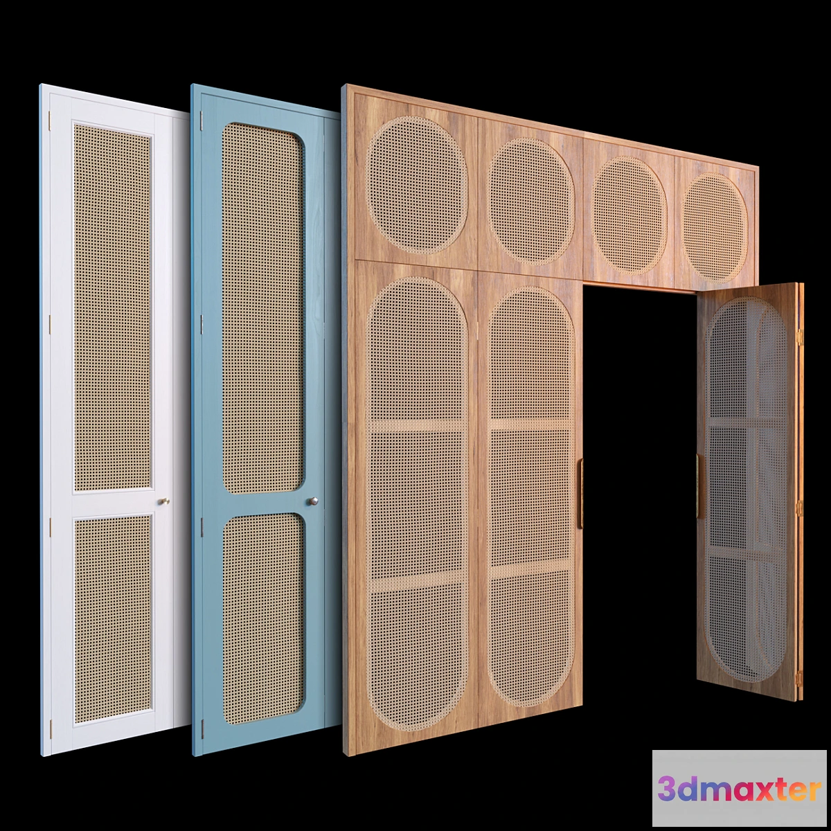 755119 - Rattan door set