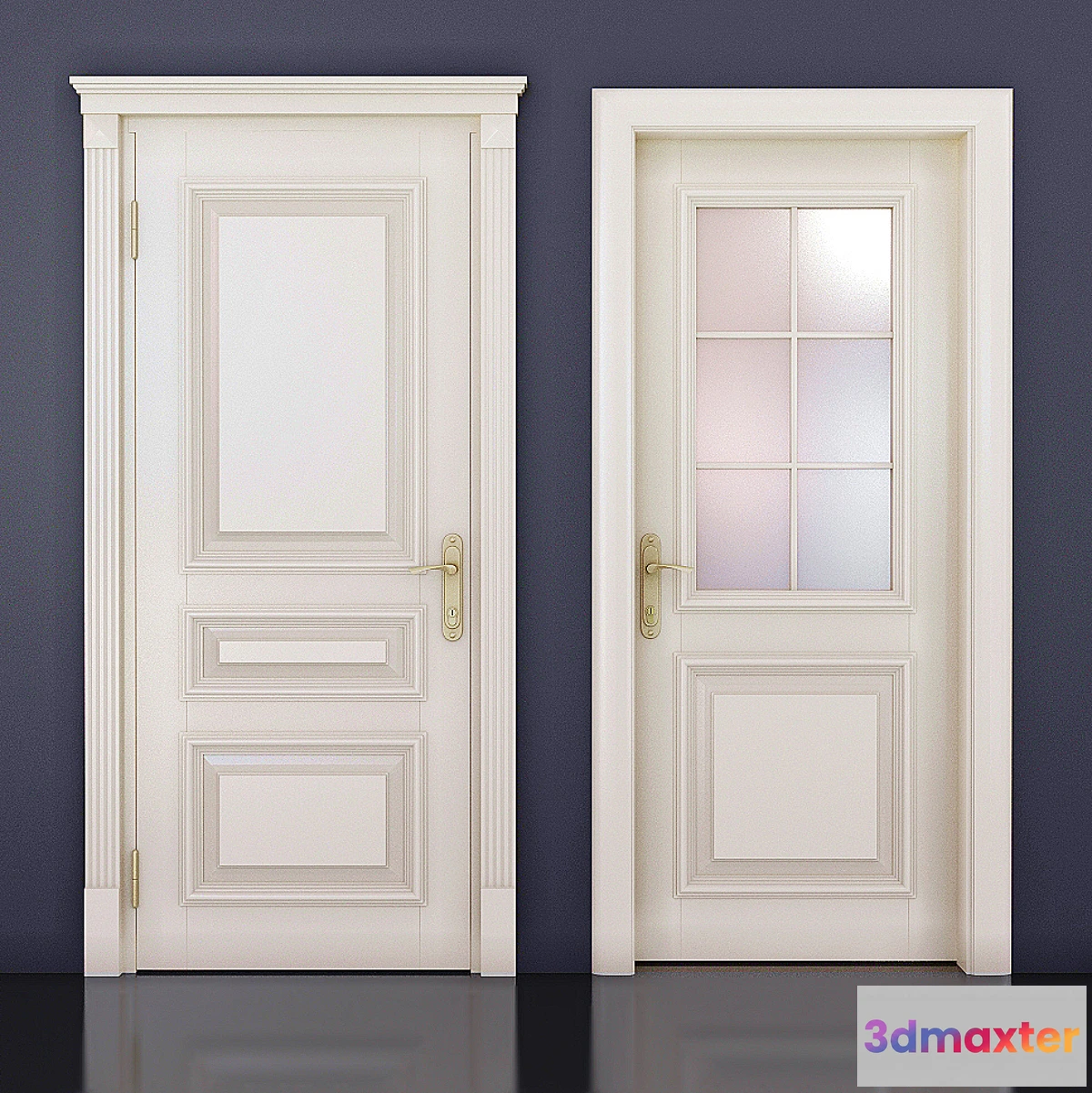 803244 - Door classic milky white lacquer