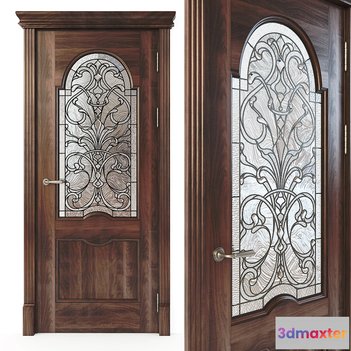 812674 - Door with stained glass - No.4