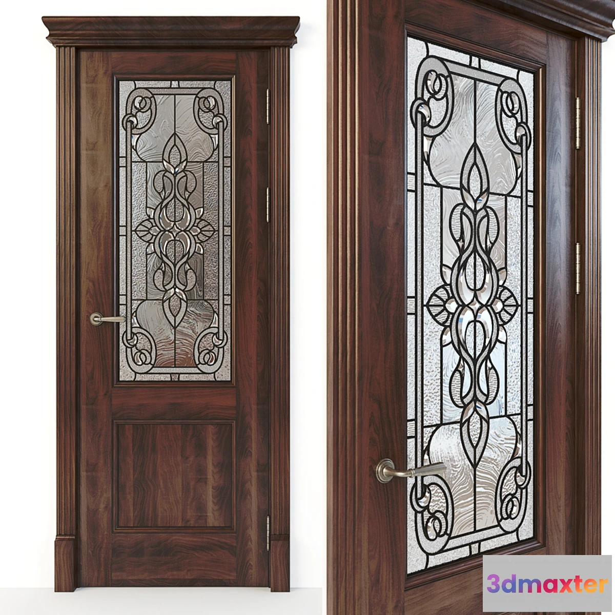 812678 - Door with stained glass 03