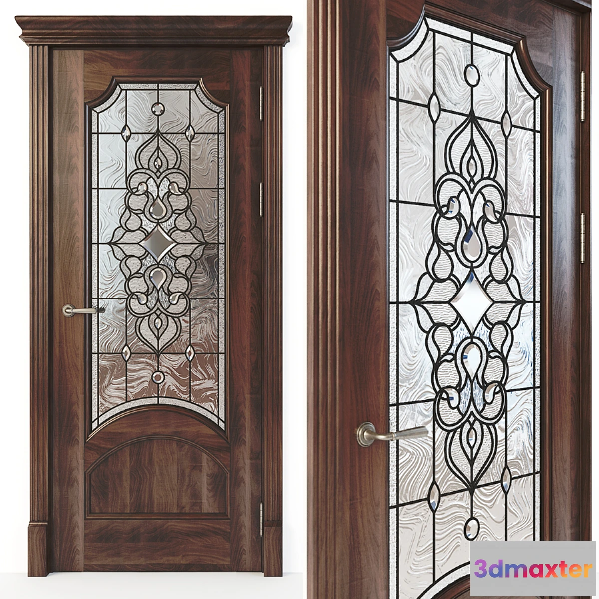 812702 - Door with stained glass 04