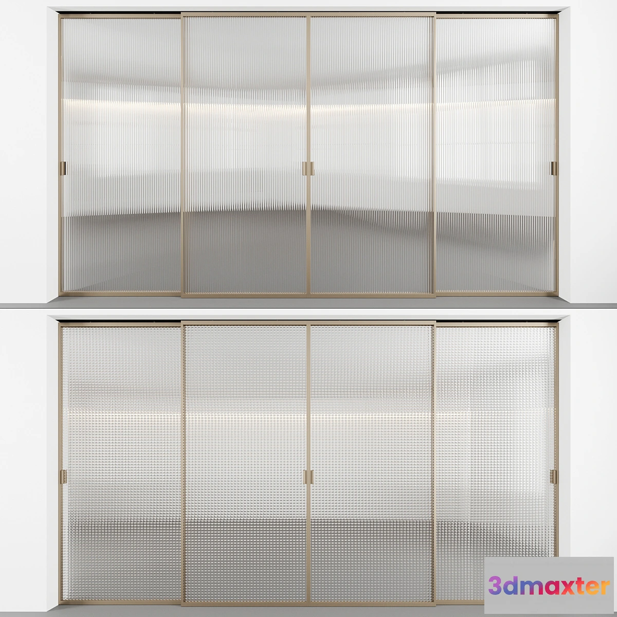 848375 - Sliding doors with embossed glass - No.7