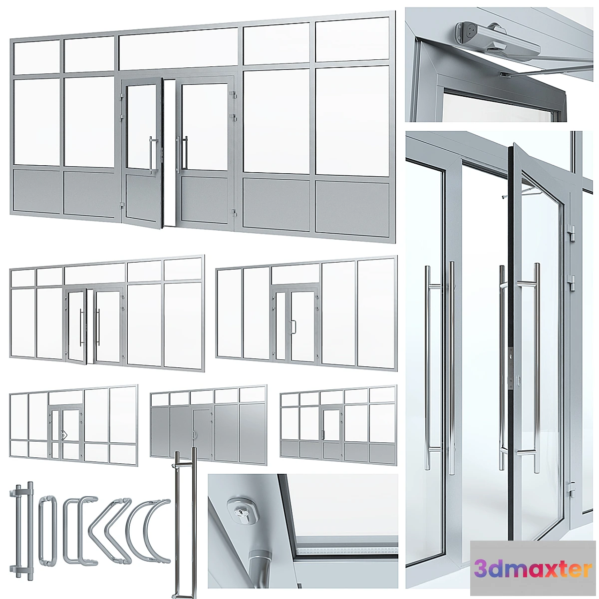 893140 - Aluminium door with partitions - No.3