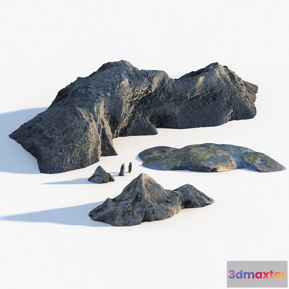 1304322 - Coastal rock bundle 3D Max