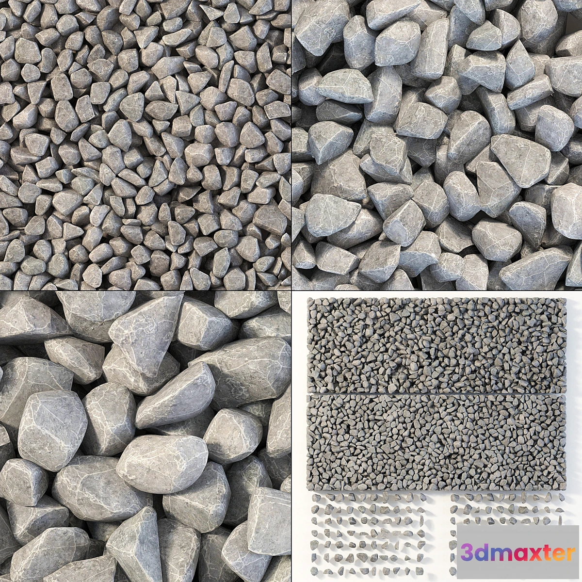 1313423 - Rock splinter decor Big kit n1 3D Max