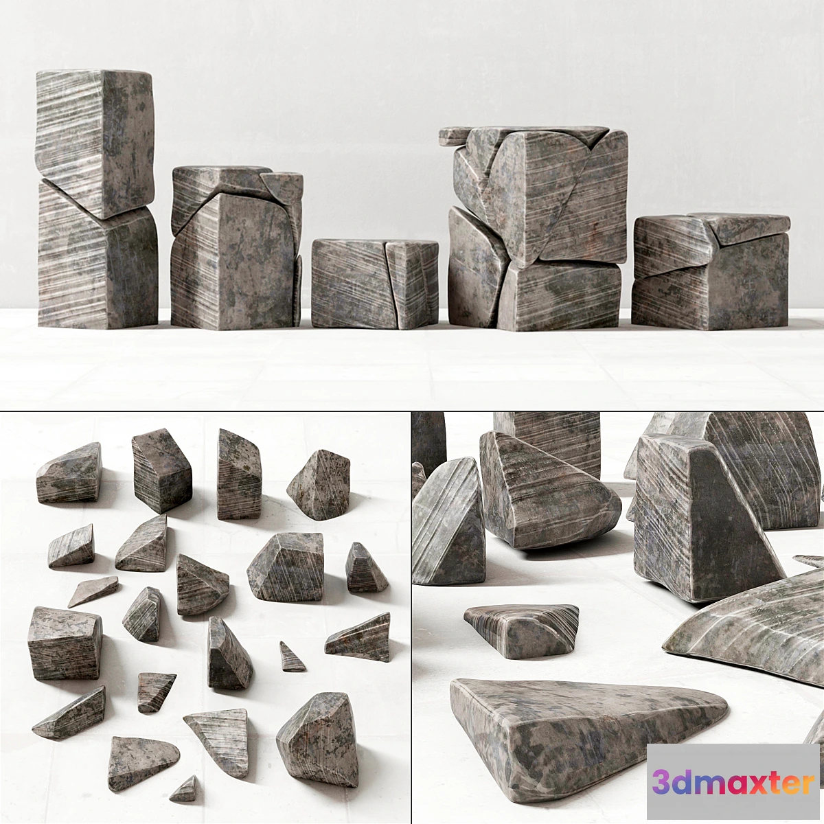 1317766 - Stone decor splinters _ Stone splinter decor 3D Max