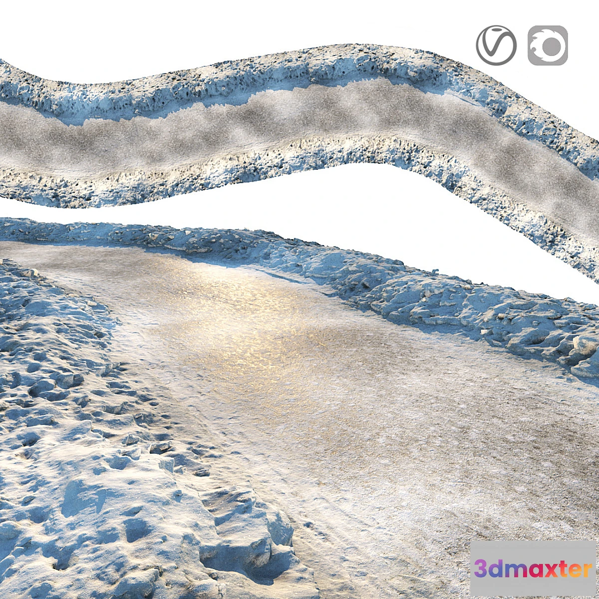 1356925 - Winter sidewalk - No.2 3D Max