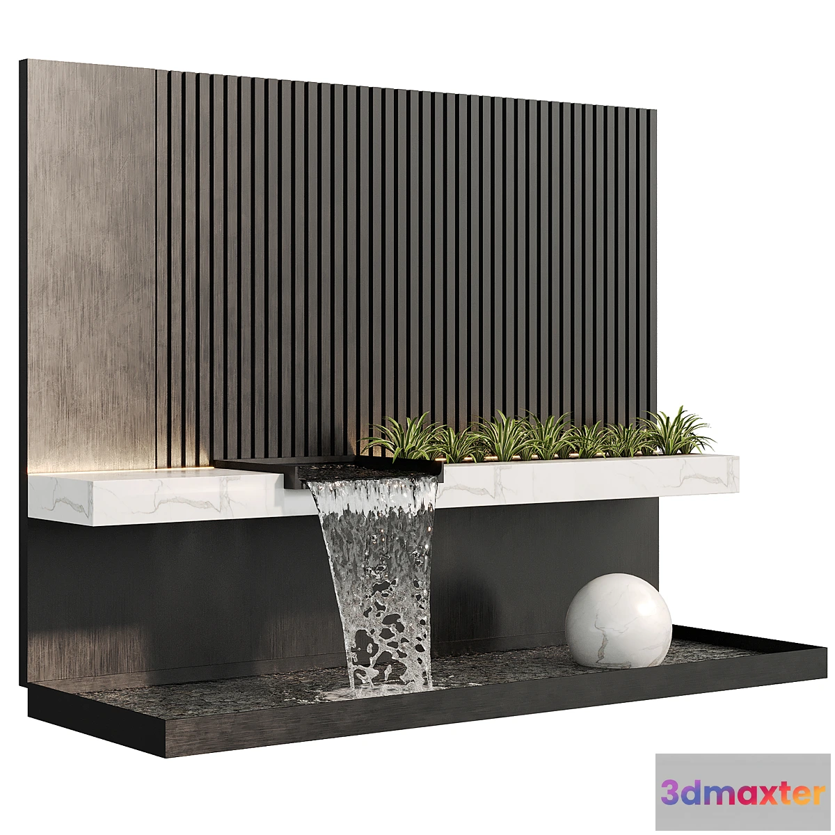 1398182 - Modernist wall fountain 02 3D Max