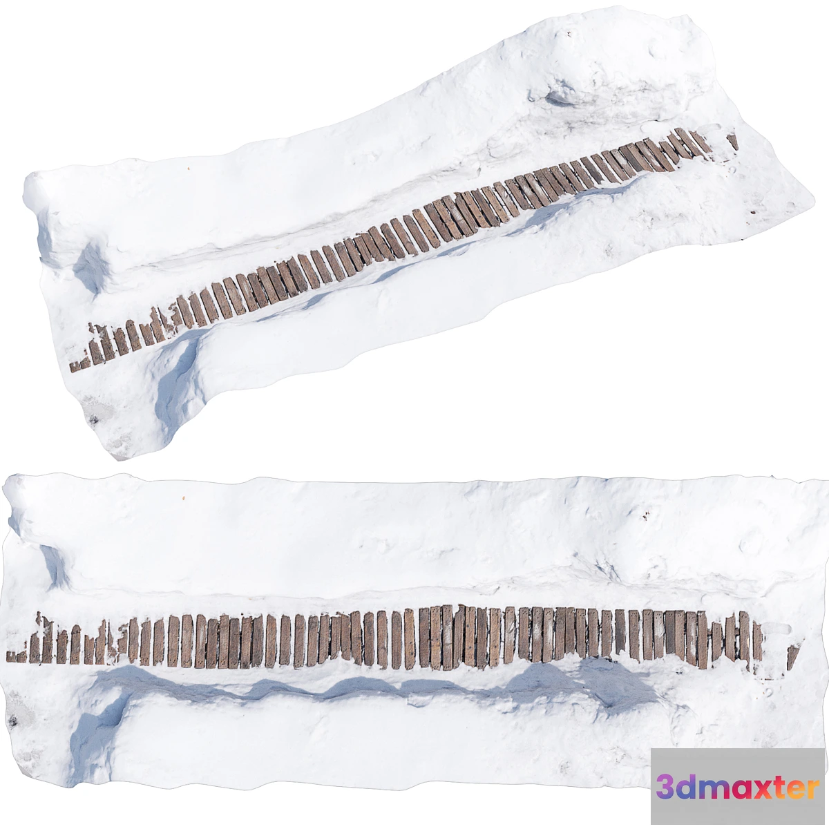 1402002 - Winter path made of wood 3D Max