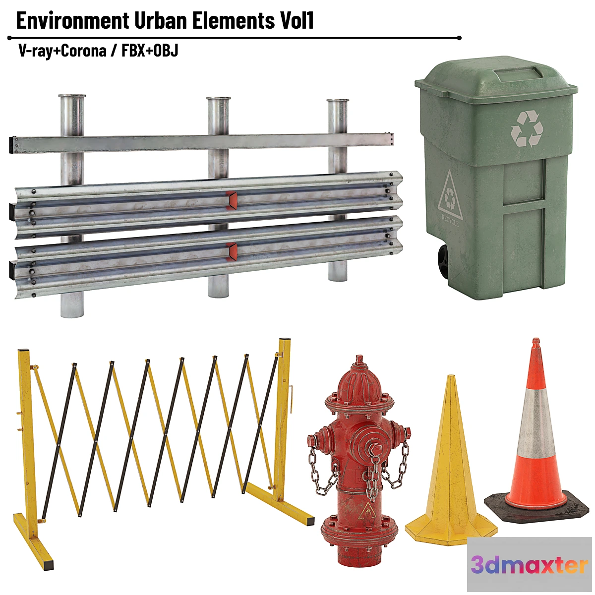 1424152 - Environment Urban Elements Vol1 3D Max