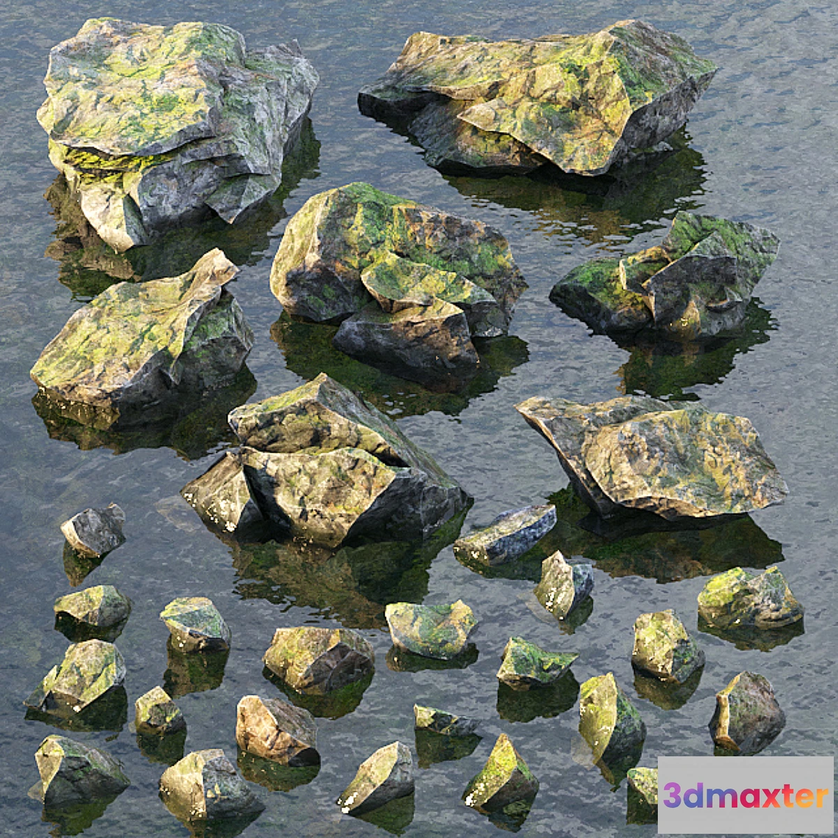 1436270 - Water stones 3D Max