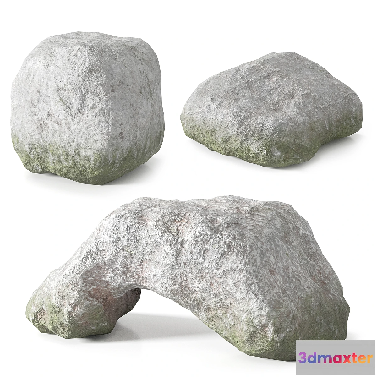 1463102 - Low Poly Stones Set 02 3D Max