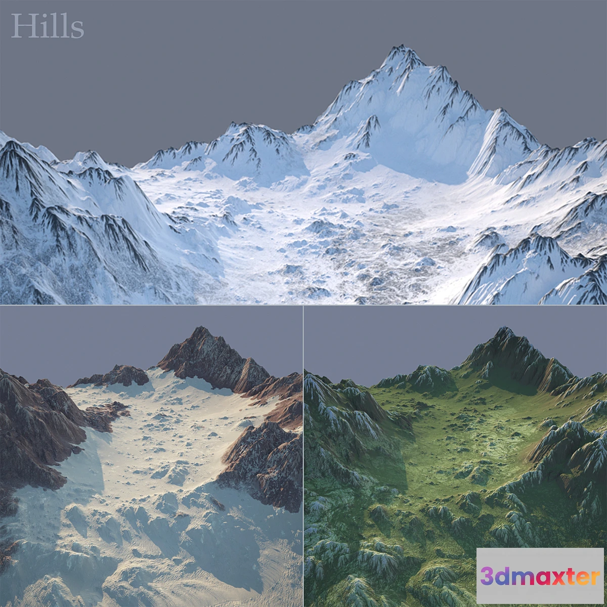 1471338 - Mountain valley 3D Max