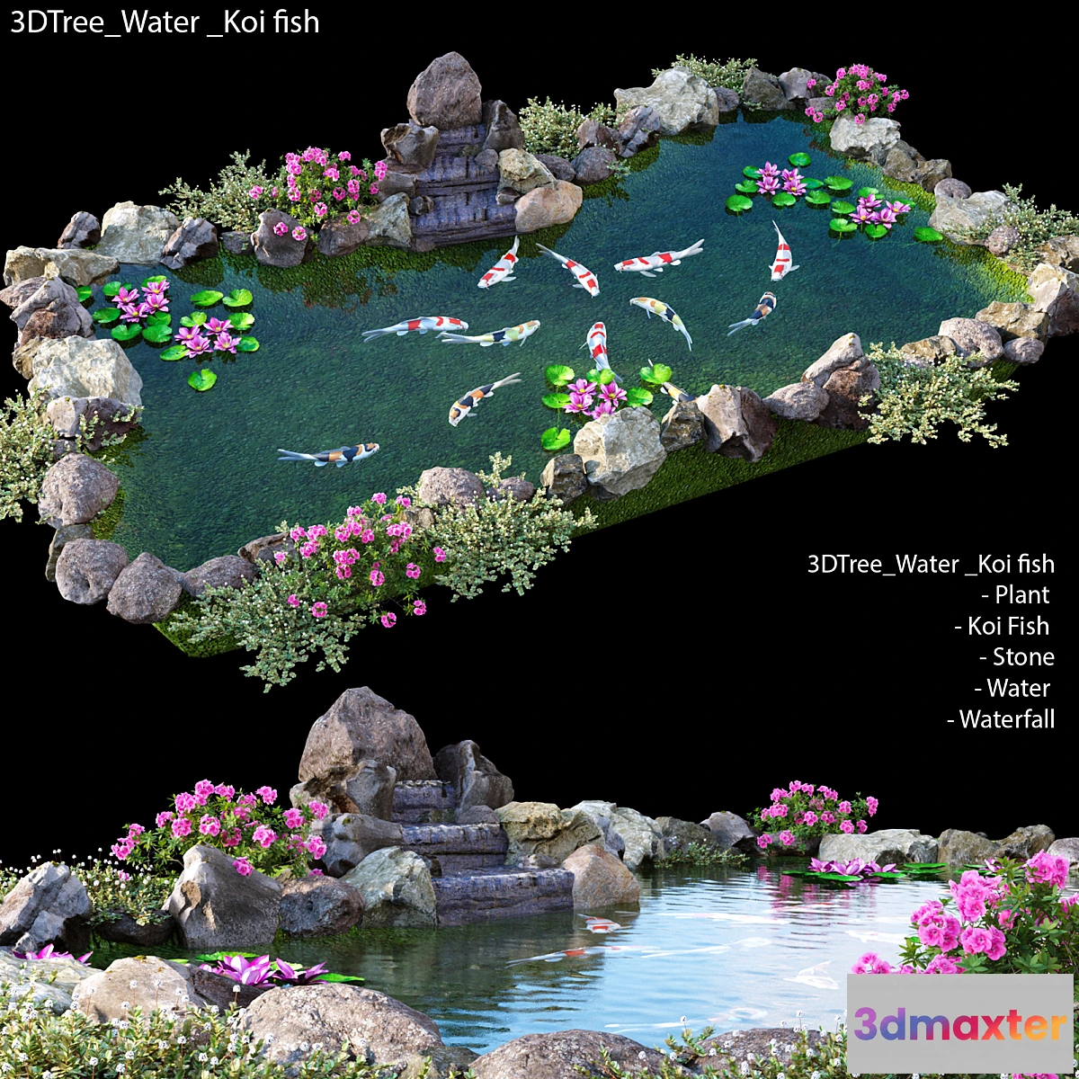 1477882 - Water - Koi fish 02 3D Max