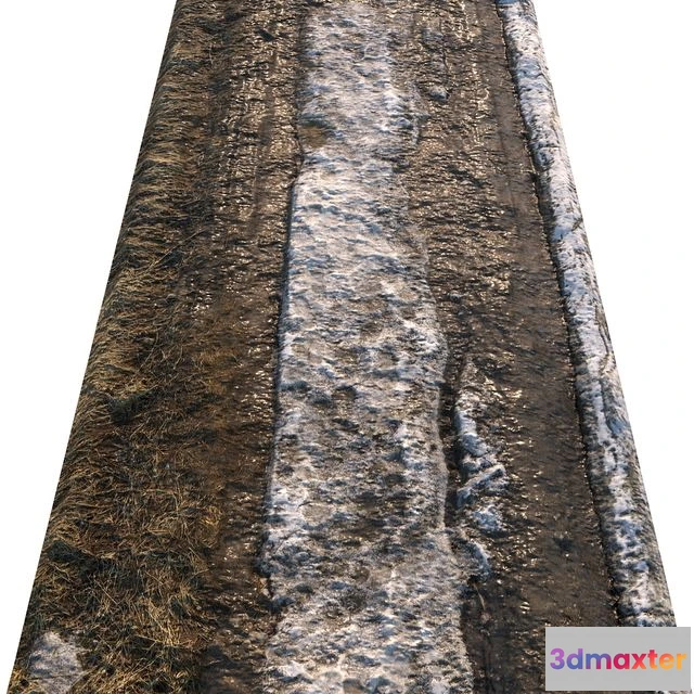1543951 - Dirt spring road material with snow 01 3D Max