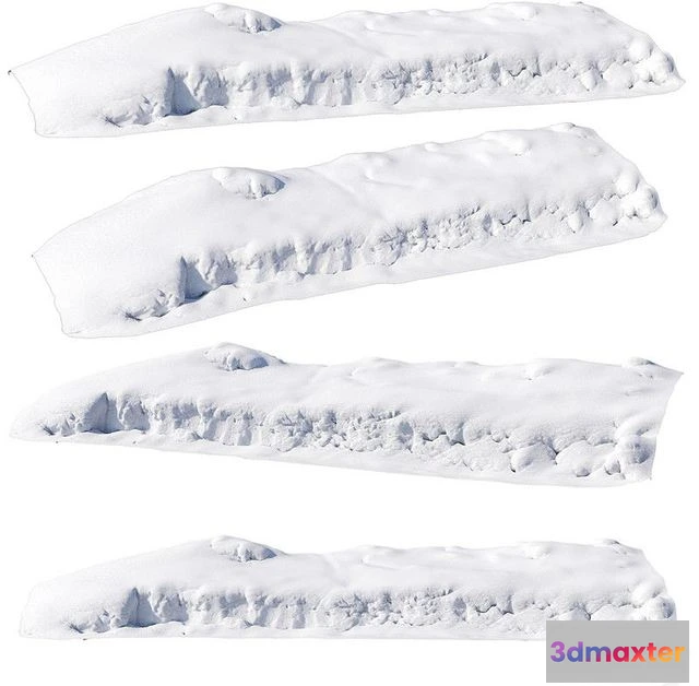 1561459 - Snowdrift for exterior 3D Max