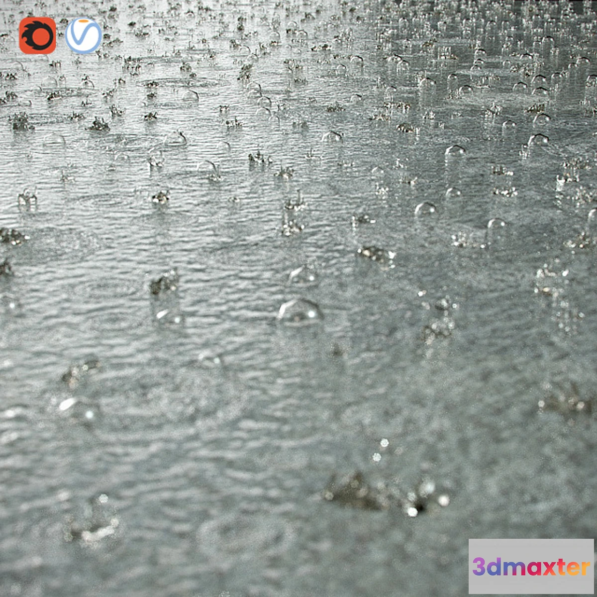 577654 - Splashes of raindrops