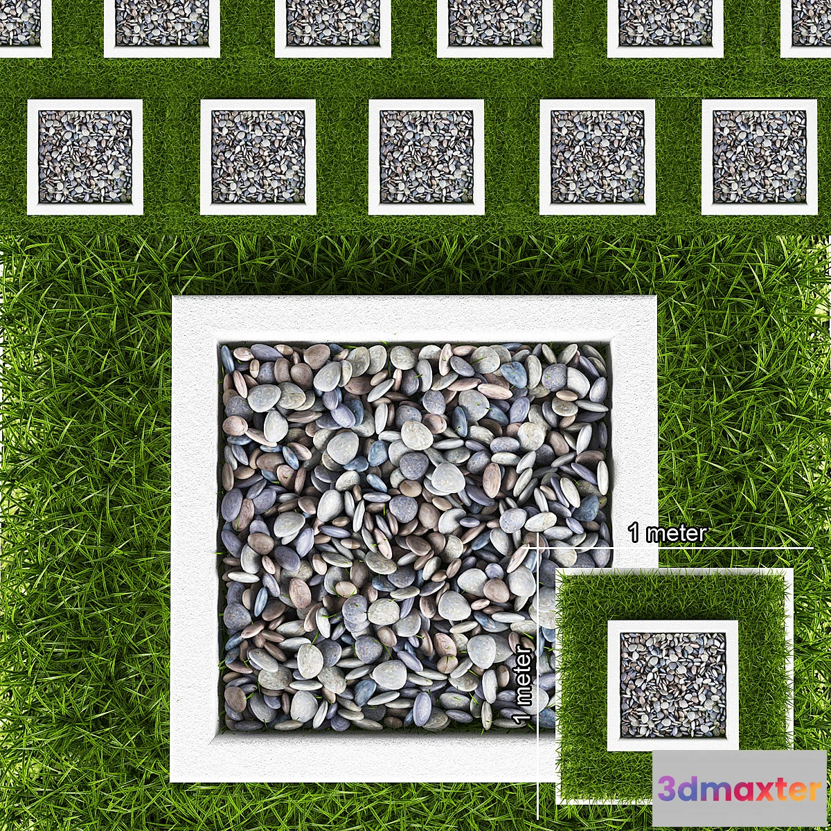 822556 - GRASS AND PEBBLES