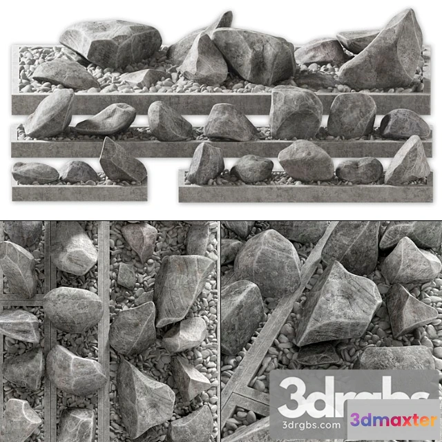 905874 - Flowerbed Pebble Rock Decor Street