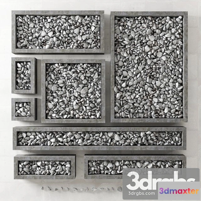 905974 - Pebble Form Galka V Kvadratnykh Formakh