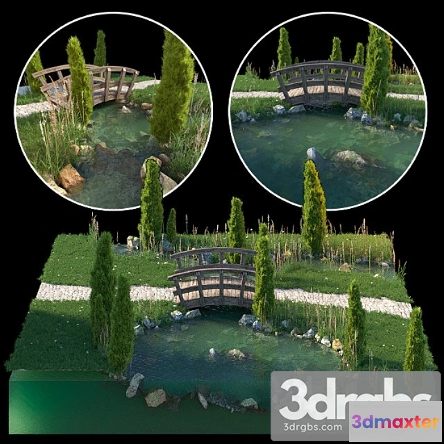 906122 - Stream and Wooden Bridge