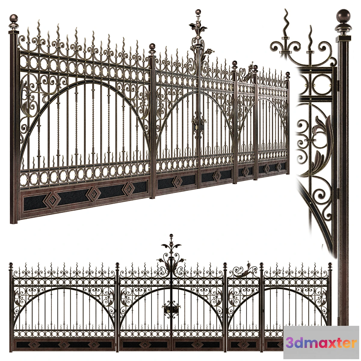 1301470 - Forged gate wickets and fences N2 3D Max