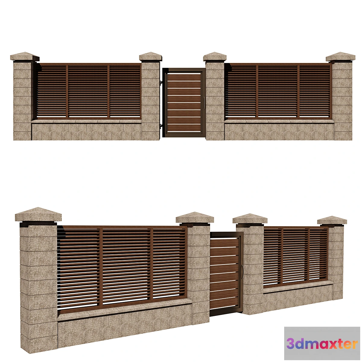 1317645 - Fence with gate 3D Max