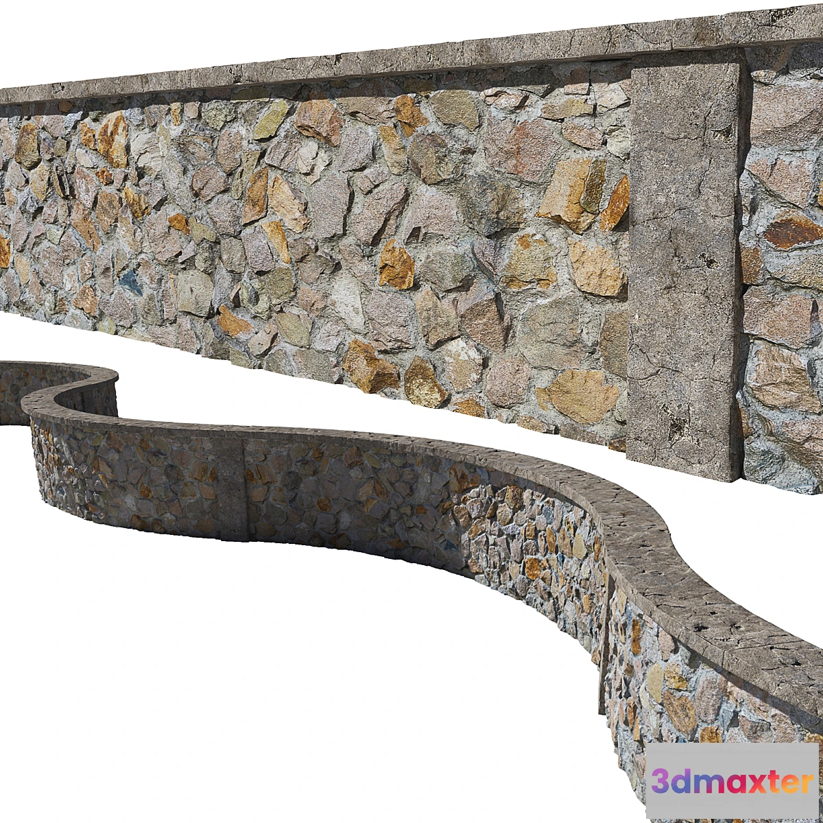 1318327 - Stone fence_3 3D Max