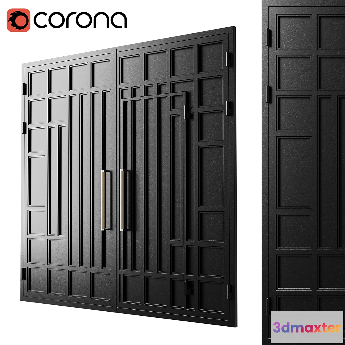 1320392 - Gate black hi-tech 3D Max