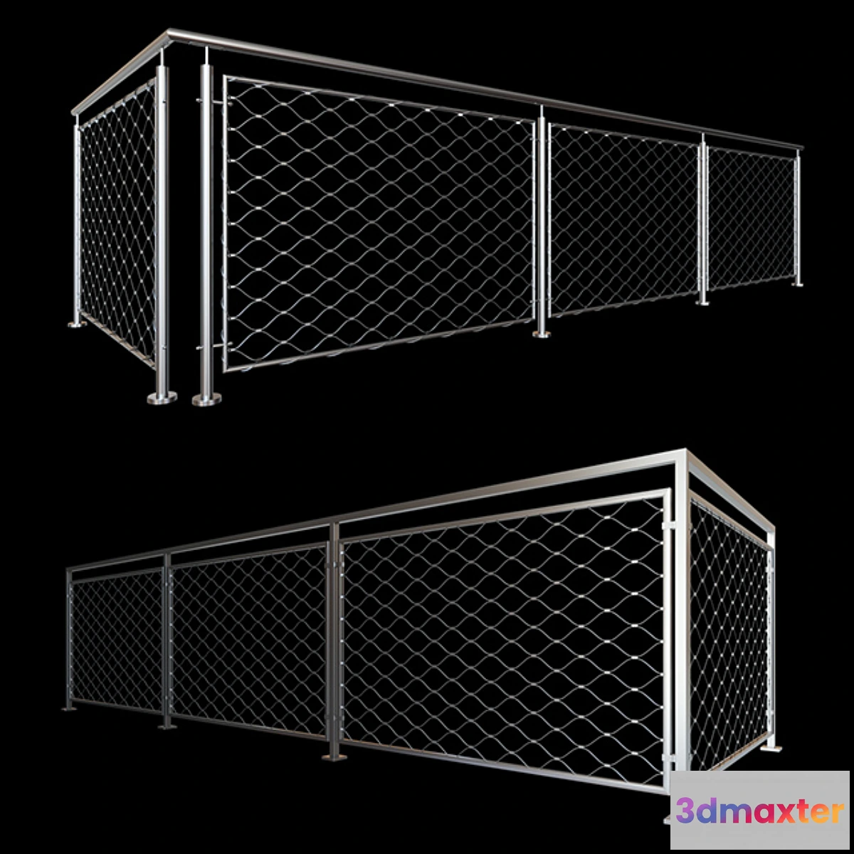 1335012 - Railing mesh stainless steel cable 3D Max