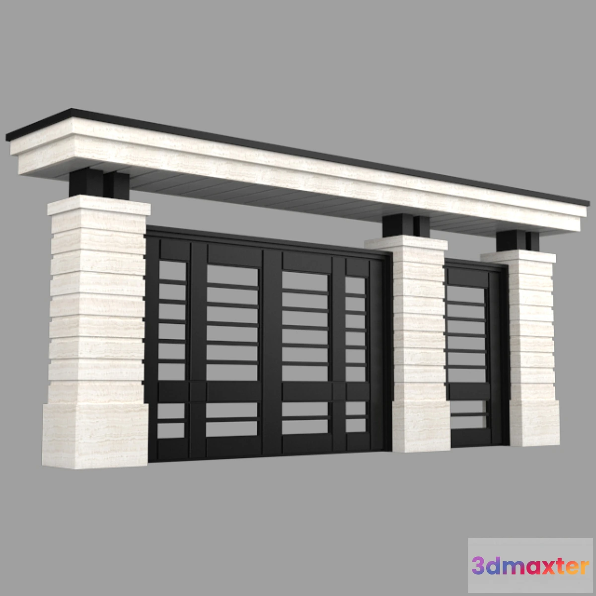 1335214 - Modern gate 3D Max