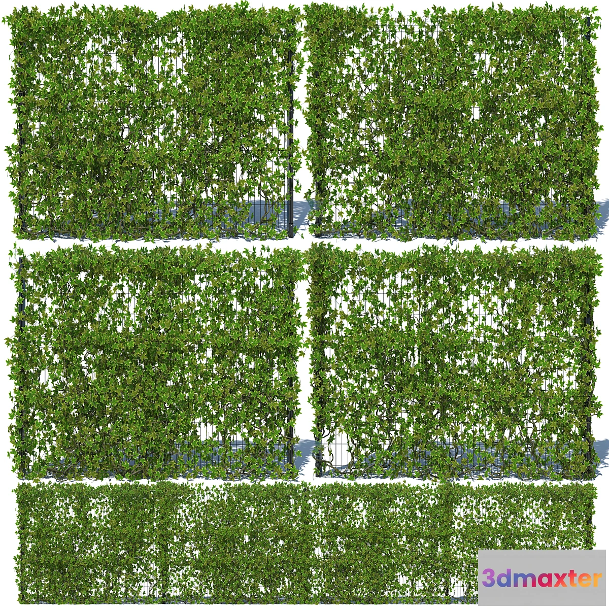 1346289 - Metal Fence 3D (H-203) with Ivy v3 - No.2 3D Max