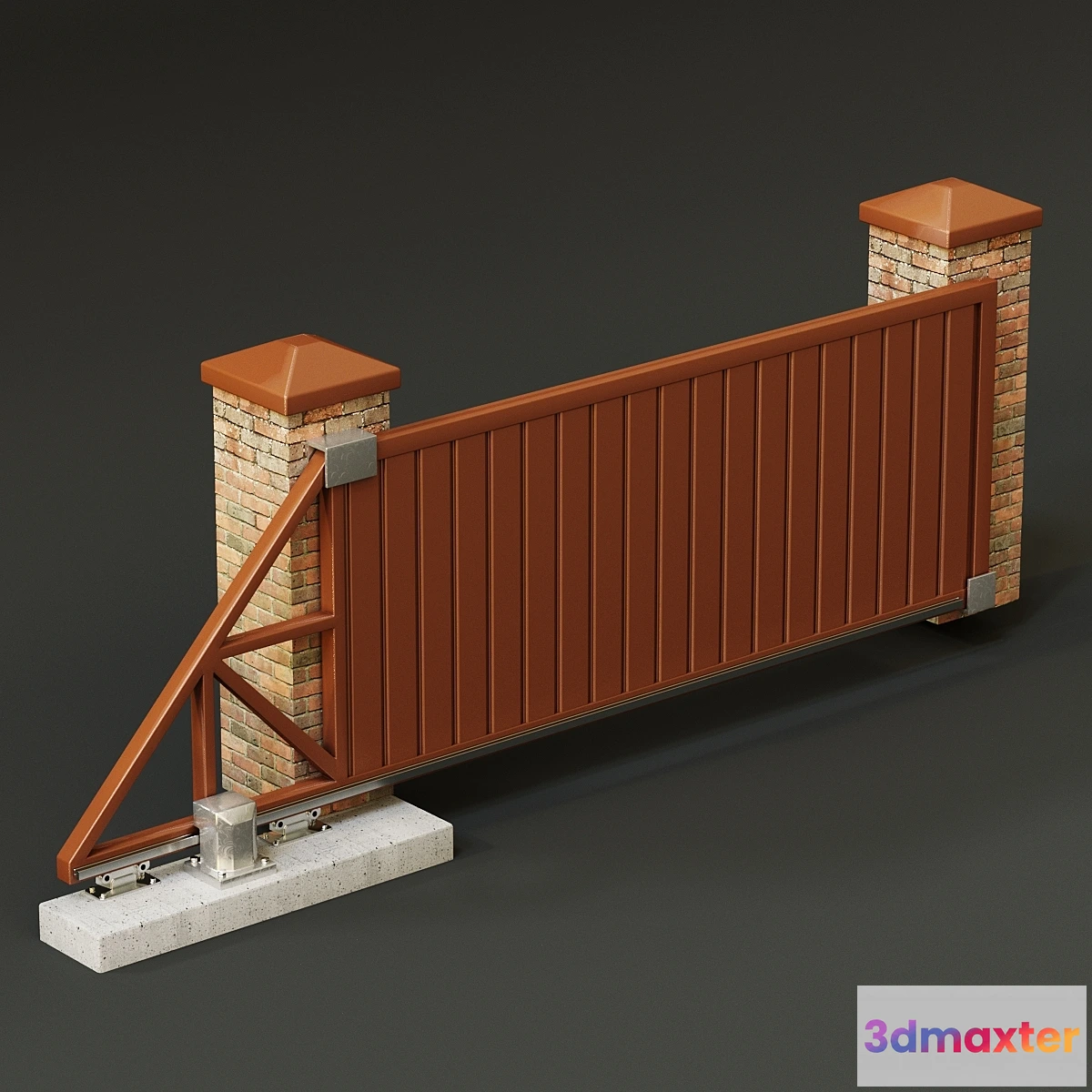 1353818 - Automatic sliding gates 3D Max